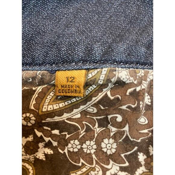 Studio F Jeans Premium Denim Womens Sz 12 Tall Studded Design Made in Columbia - Picture 9 of 10